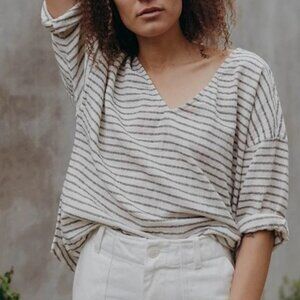 esby apparel - Reese Top - Midnight Stripe - XS